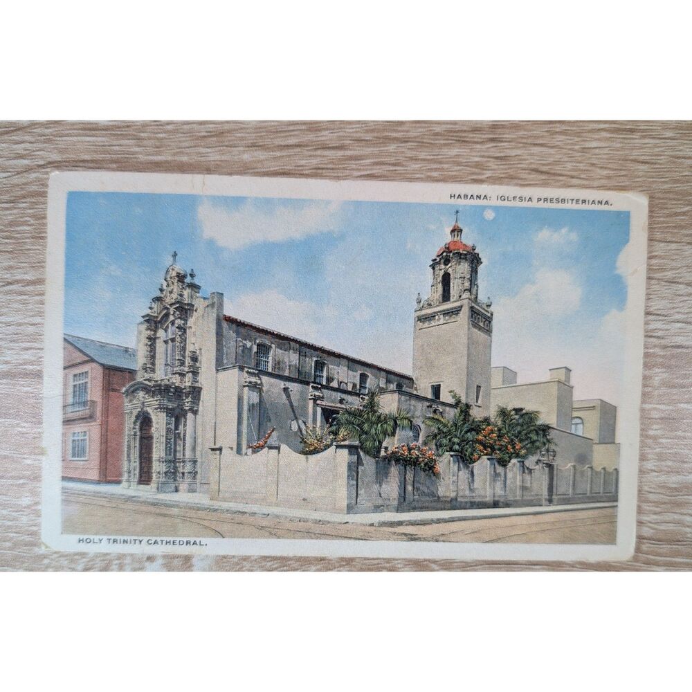 Vintage Cuba Postcard Habana Church Holy Trinity Cathedral Used
